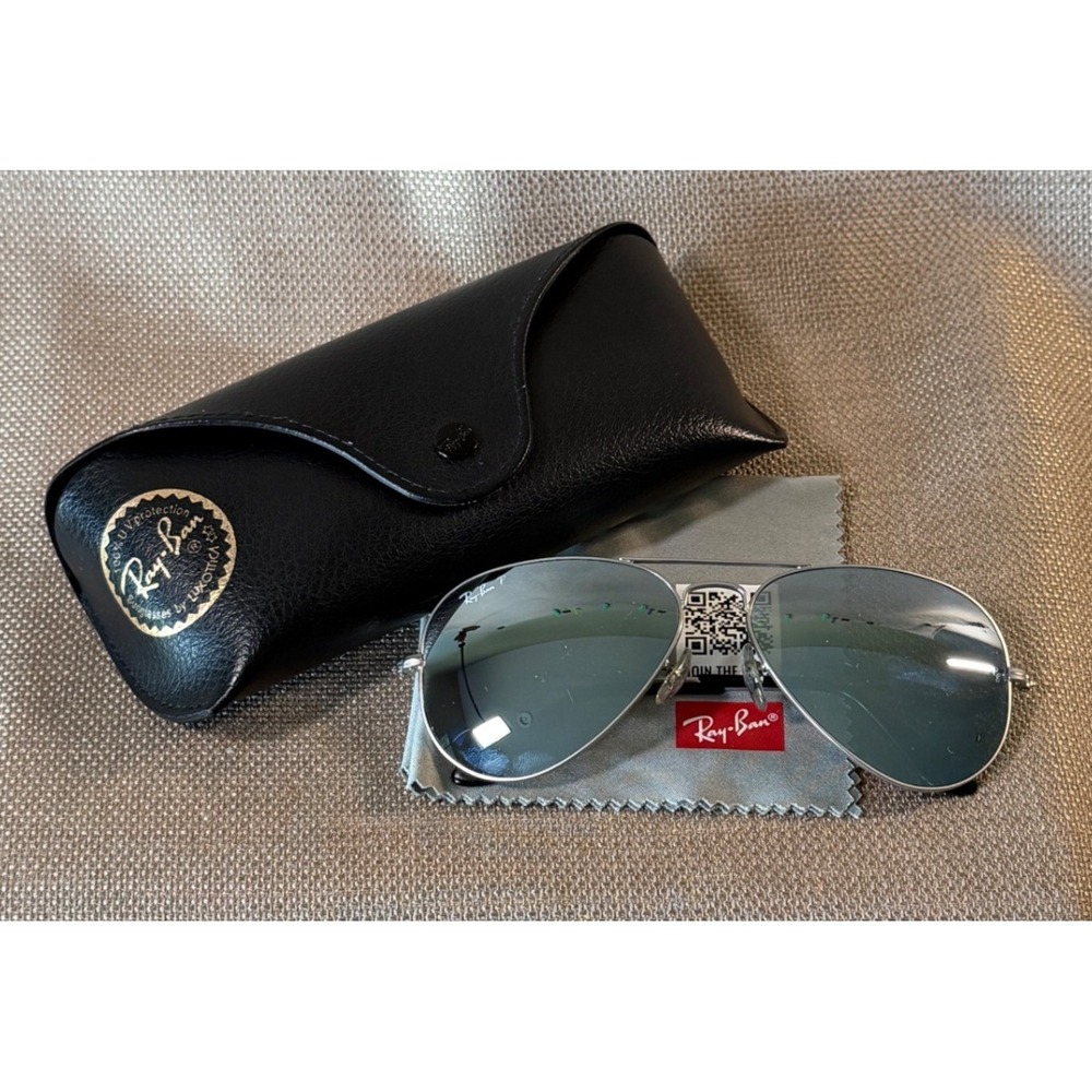 Ray-Ban Aviator Sunglasses Unisex 58mm Silver Mirrored Polarized RB3025